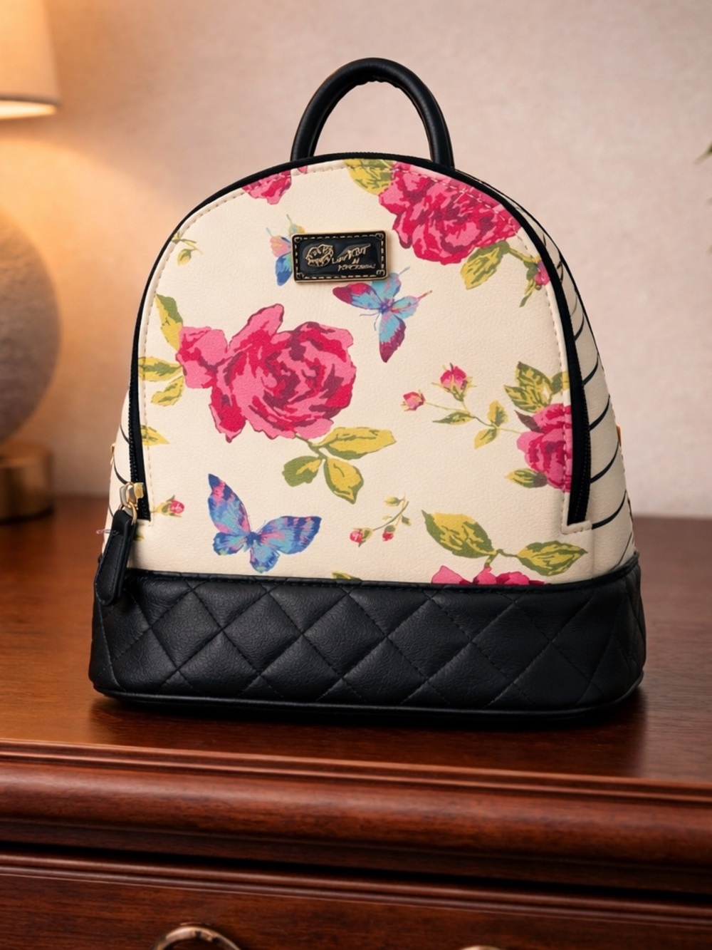 Luv Betsey by Betsey Johnson Floral Butterfly Mini Backpack NWOT